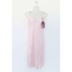 VTG 70s JCPenney‎ Womens Slip Dress Size XS Pink Sheer Lace Coquette